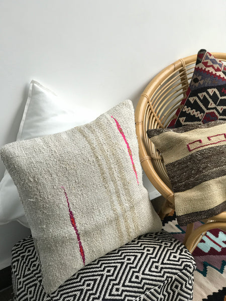 boho chic wabisabi interior design, home decor, pillow case, stripes pillows