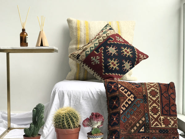 Bohemian pillow case, geometric shapes. Art design lovers apartment. Ethnic, Aztec. Art for boho modern homes. 