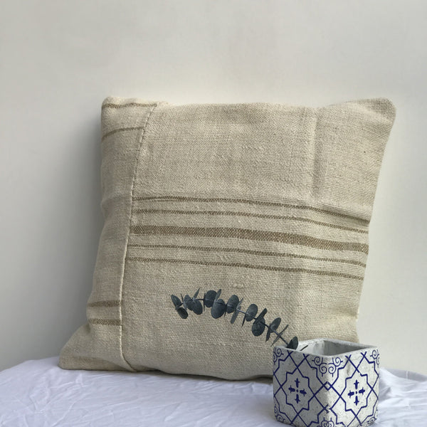 Stripes, minimal chic, kilim pillow case for modern chic interior deco. Neutral colours, stylish. Handmade. 
