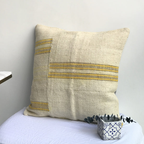 Kilim pillow case, stylish cushion cover. Modern scandic design, minimal interior decor. Simple stylish homes.